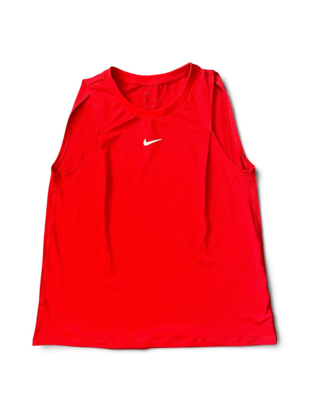 #45 Nike Bright Red Athletic Tank Top with White Swoosh, size M